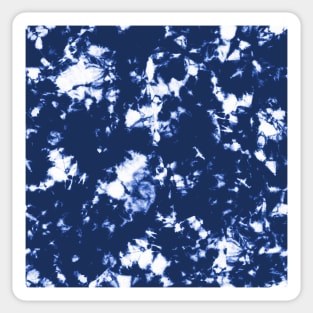 Indigo blue ocean - Tie Dye Shibori Texture Sticker